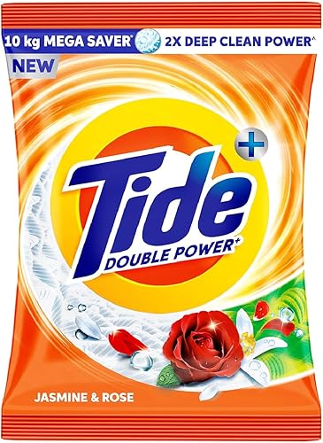 Tide Plus Detergent Washing Powder - 10kg Mega Saver Pack | Jasmine & Rose Fragrance | Removes deep-seated Oil, Gravy, Tea Stains | World’s No. 1 Detergent Brand — 32% Off on Amazon