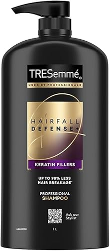 TRESemme Hairfall Defense+ Shampoo 1000ml With Keratin Fillers | Longer and Stronger hair | Prevents Hair Fall due to Breakage | Paraben-Free — 53% Off on Amazon