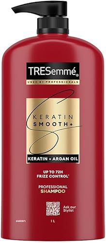 TRESemmé Keratin Smooth+ Shampoo 1000ml | 72H Frizz Control with Keratin Protein & Argan Oil | Paraben Free Smoothening Shampoo for Dry & Frizzy Hair — 45% Off on Amazon