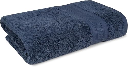 Trident Soft Comfort Air Rich 100% Cotton Towels for Bath, 500 GSM Large Size Bathroom Towels for Men/Women, 1 Piece Bath Towel (69cm x 137cm), Navy — 64% Off on Amazon