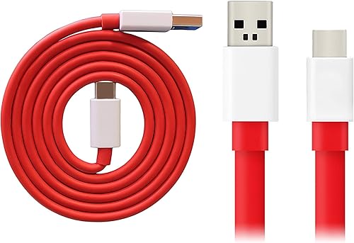 USB Type C Cable Fast Rapid Charging & Data Transmission 3A Quick Charger Cord 3.0, Compatible with One Plus, Samsung & all C type devices Smartphones, Tablets, Laptop, 1 Meter, Red, 1Pc — 30% Off on Amazon