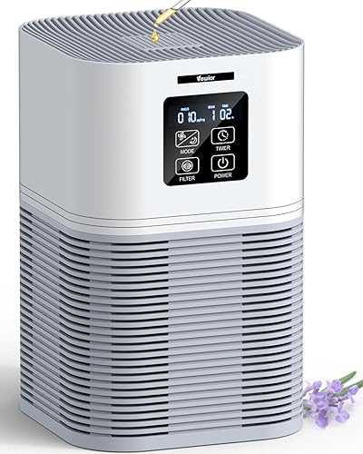VEWIOR A1 World No.1 Air Purifier for Home up to 600 Sq.ft, H13 True HEPA Filter, 99.99% Allergen & Dust Removal, PM2.5 Air Quality Monitor, 6 Timer Settings, 8500 Hrs Filter Life, Smoke & Pollution — 33% Off on Amazon