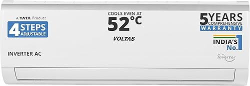 Voltas 173V CAE 1.4 ton 3 star inverter Split AC| 4-IN-1 Adjustable mode | Energy Efficient | High ambient Cooling-cools even at 52°C| Anti dust filter with Anti-microbial coating| Copper Coil| White — 56% Off on Amazon
