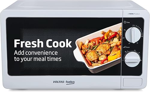 Voltas Beko, A Tata Product 20L, 700W smart solo Microwave oven (MS20MPW10, White | with Anti bacterial Inner Cavity and Large Turntable) — 48% Off on Amazon
