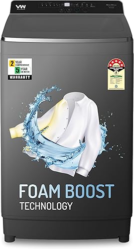 VW V9 UltraSpin 9 Kg 5 Star Fully-Automatic Top Loading Washing Machine (Grey) — 70% Off on Amazon