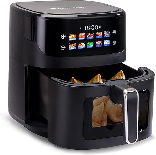 Wonderchef Evita Digital Air Fryer, 1600W, 6.5 L, Rapid Hot Air Technology, 10 Pre-set Menus, Non-stick Basket, In-built Memory, Customised Time & Temperature Control, Fry, Bake, Grill, 2-Yr Warranty — 47% Off on Amazon