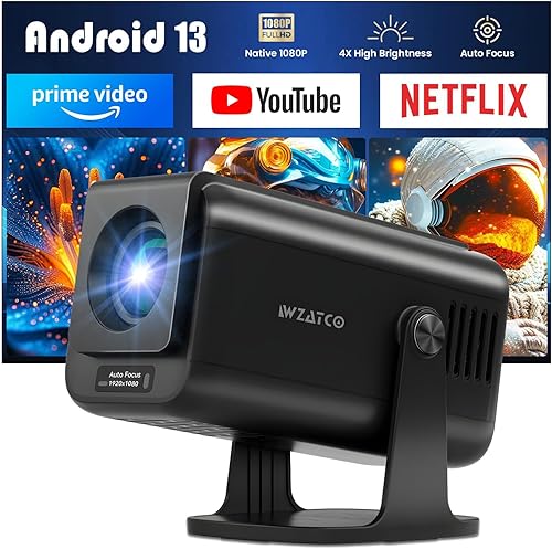 WZATCO Yuva Go Pro Fully Automatic Native 1080P Android 13.0 Smart Projector, Auto Focus, Auto 4D Keystone, 12000 Lumens, 4K HDR Support, Rotatable Design, WiFi 6 & BT, Screen Mirroring, ARC — 60% Off on Amazon