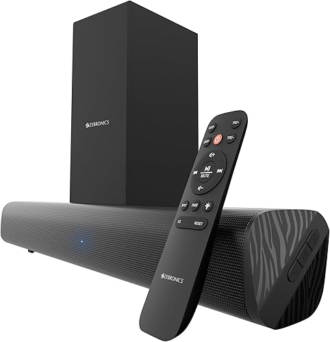 ZEBRONICS 90 Watts, Compact Soundbar, Home Theatre, Dual Driver Soundbar, 11.43cm Subwoofer, HDMI ARC, Bluetooth v5.1, Wall Mountable, Glossy Finish (Juke BAR 200A) — 50% Off on Amazon