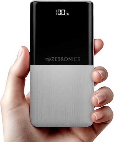 ZEBRONICS EnergiPod 10R1, Power Bank, 10000 mAh, 22.5W Super Fast Charging PD 3.0 (PPS), Dual Type C & USB Port, LED Percentage Indicator, for iPhone, Android, Tablets, Airpods (White) — 73% Off on Amazon